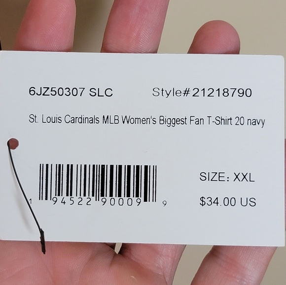 NWT G-III 4Her | St. Louis Cardinals Baseball Short Sleeve Red Tee Size XXL - Picture 4 of 5